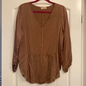 Silk copper colored blouse